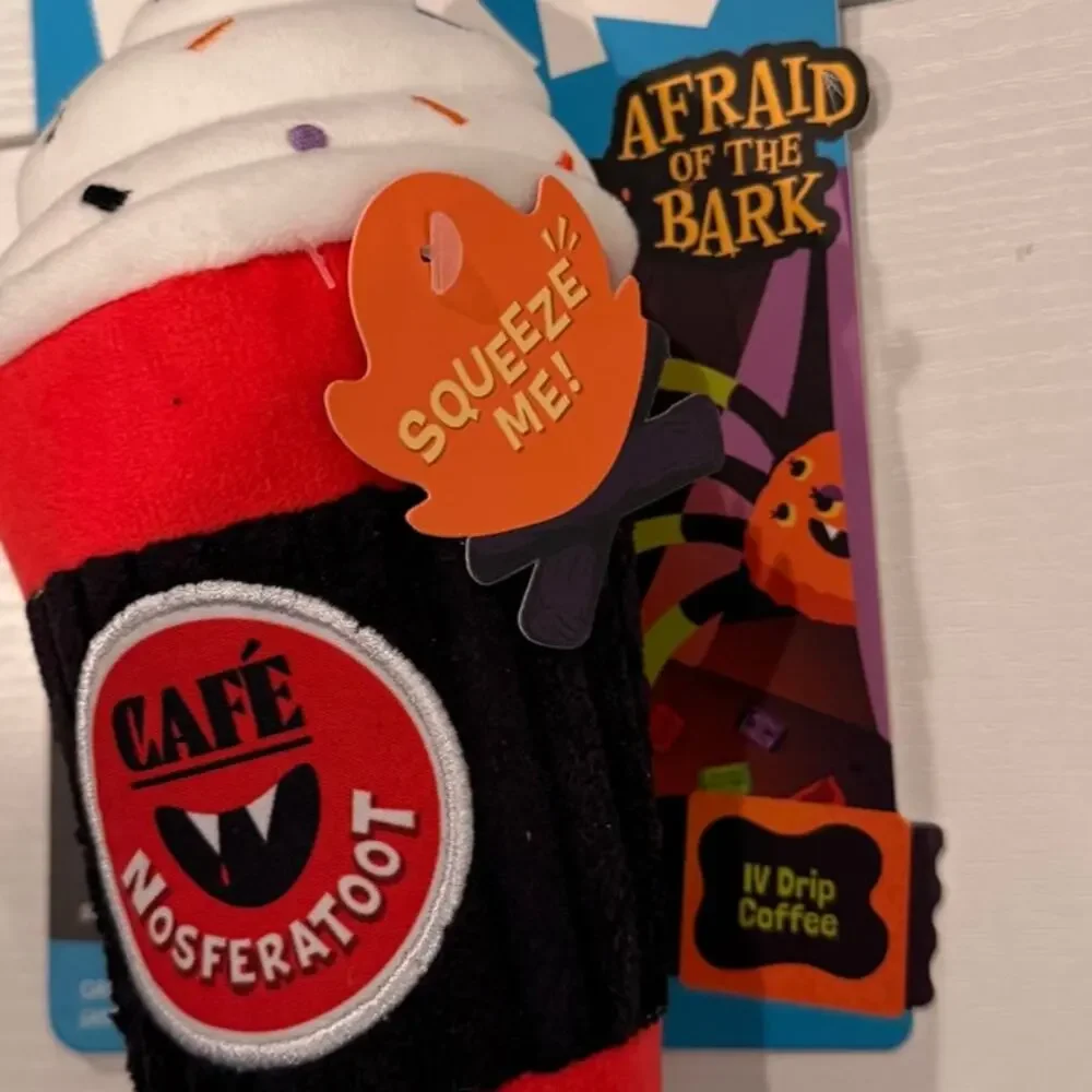 Bark Halloween Cappuccino Plush Dog Toy NEW